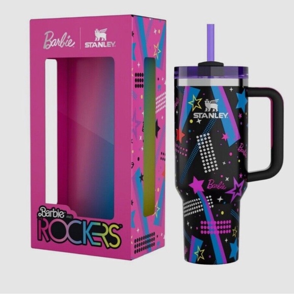 Barbie x Stanley 80’s Rockers 40oz Quencher • Limited Edition ~ New in Box - Picture 2 of 3